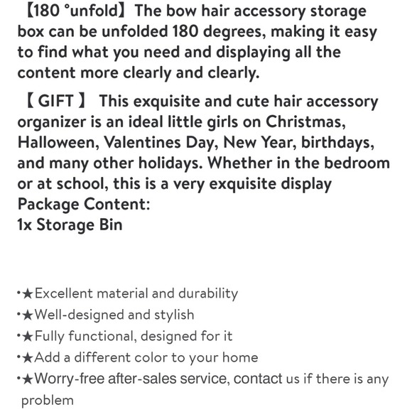 Cute Pink Hair Accessories / Jewelry Accessories Plastic Organizer 3 layers - Picture 7 of 14